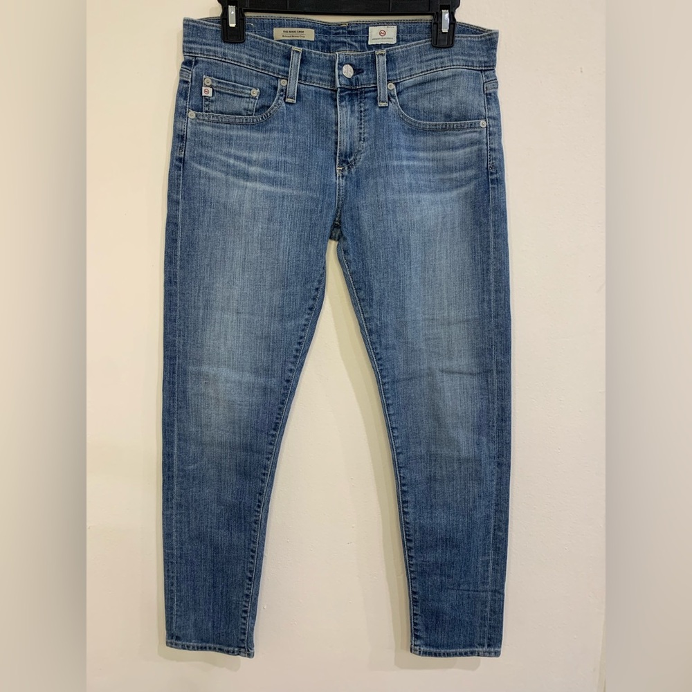 AG ADRIANO GOLDSCHMIED The Nikki Crop Relaxed Skinny Crop Medium Wash